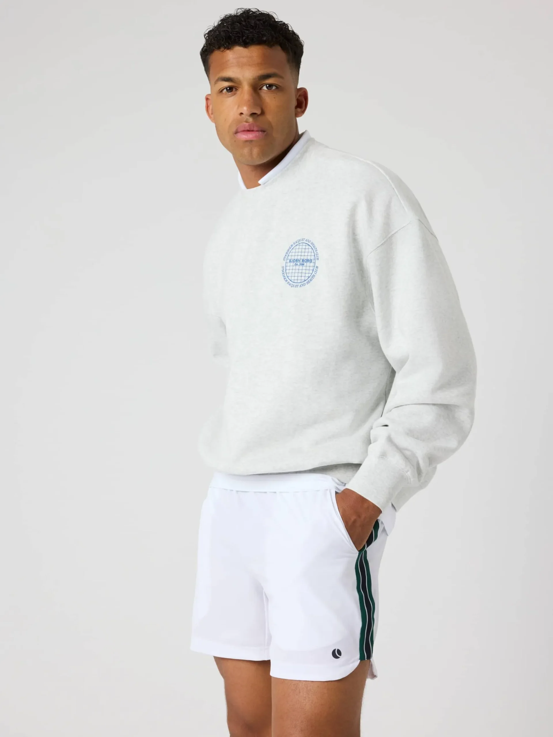 Björn Borg Tröjor|Vardag & Loungewear * Ace Overized weathirt Ultra Light Grey Melange