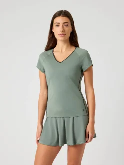 Björn Borg T-Shirts * Ace V-Neck T-hirt Agave Green