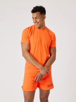 Björn Borg T-Shirts|Gym & Träning * Borg Athetic T-hirt Shocking Orange