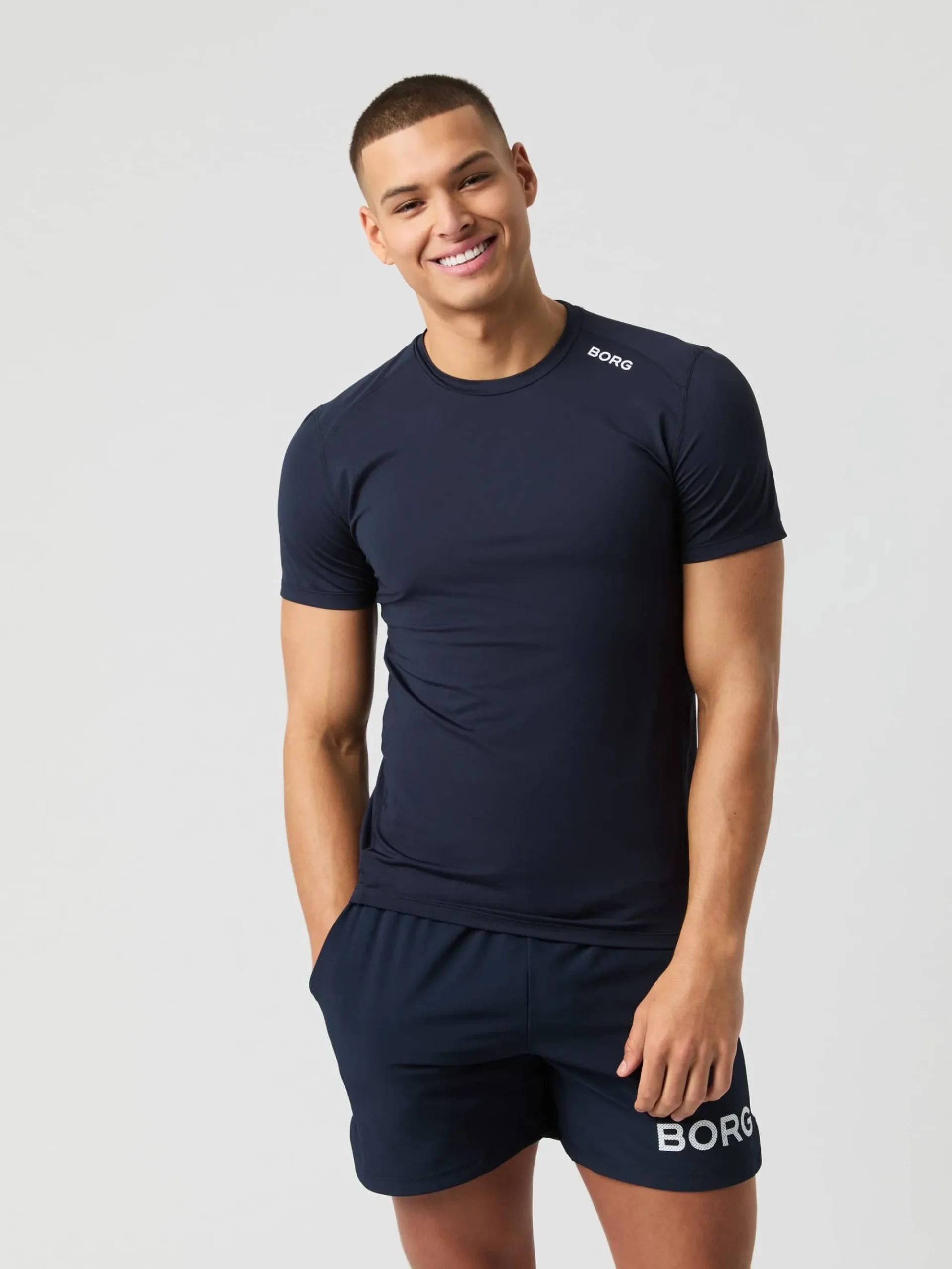 Björn Borg T-Shirts|Gym & Träning * Borg Athetic T-hirt Night Sky