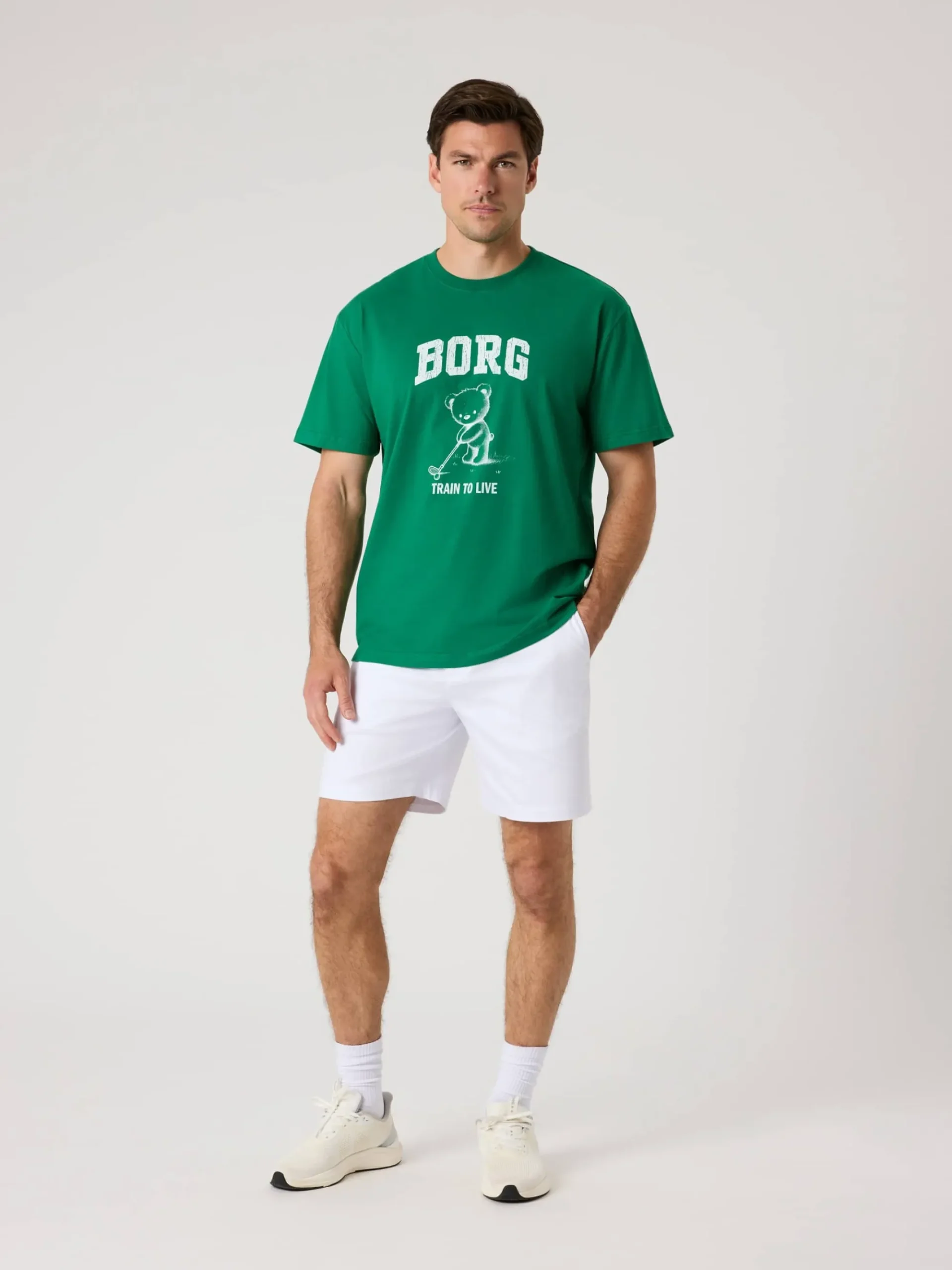 Björn Borg T-Shirts|Golf * Borg Caic Print T-hirt Verdant Green