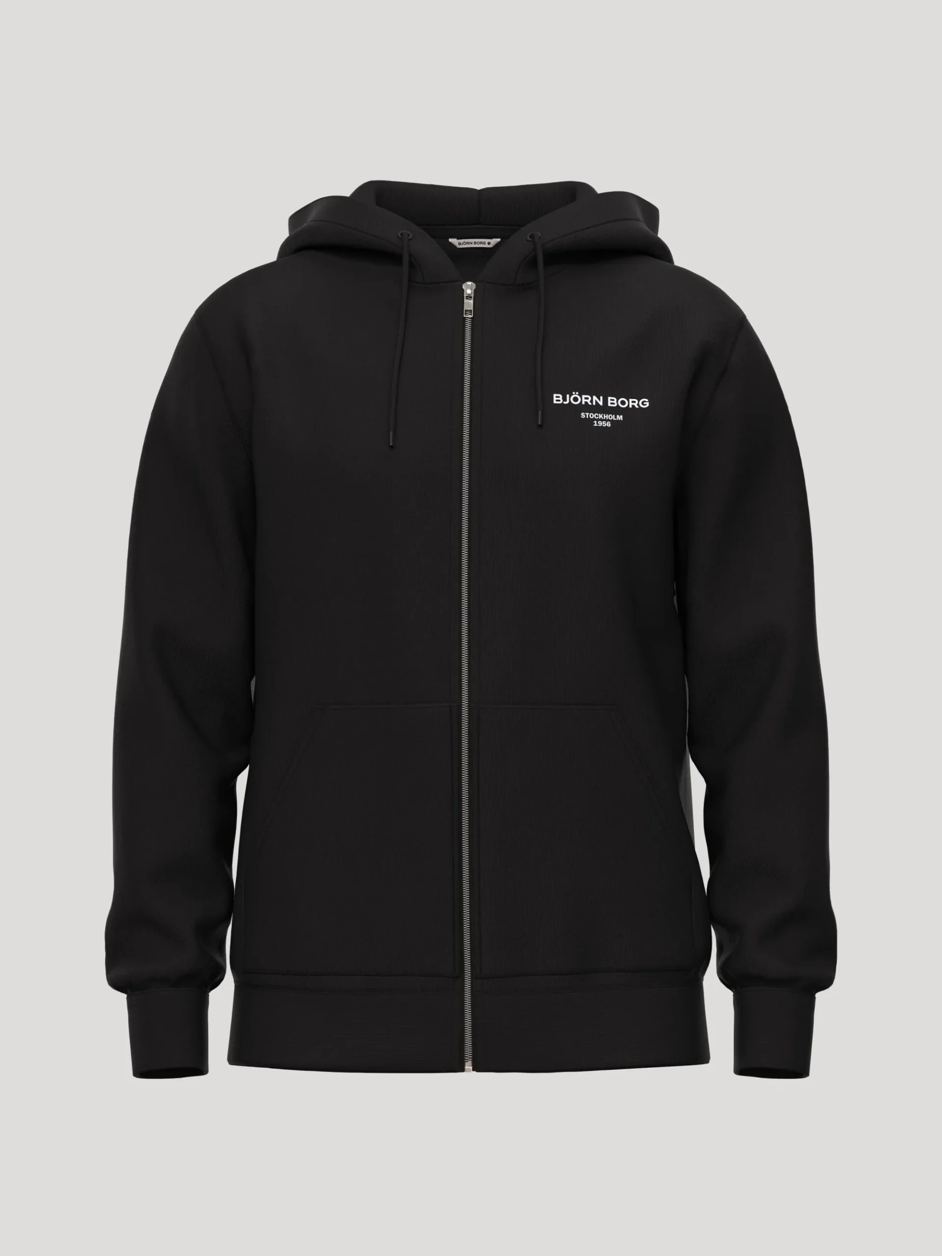 Björn Borg Hoodies|Vardag & Loungewear * Borg Eentia 1 Zip Hoodie Black Beauty