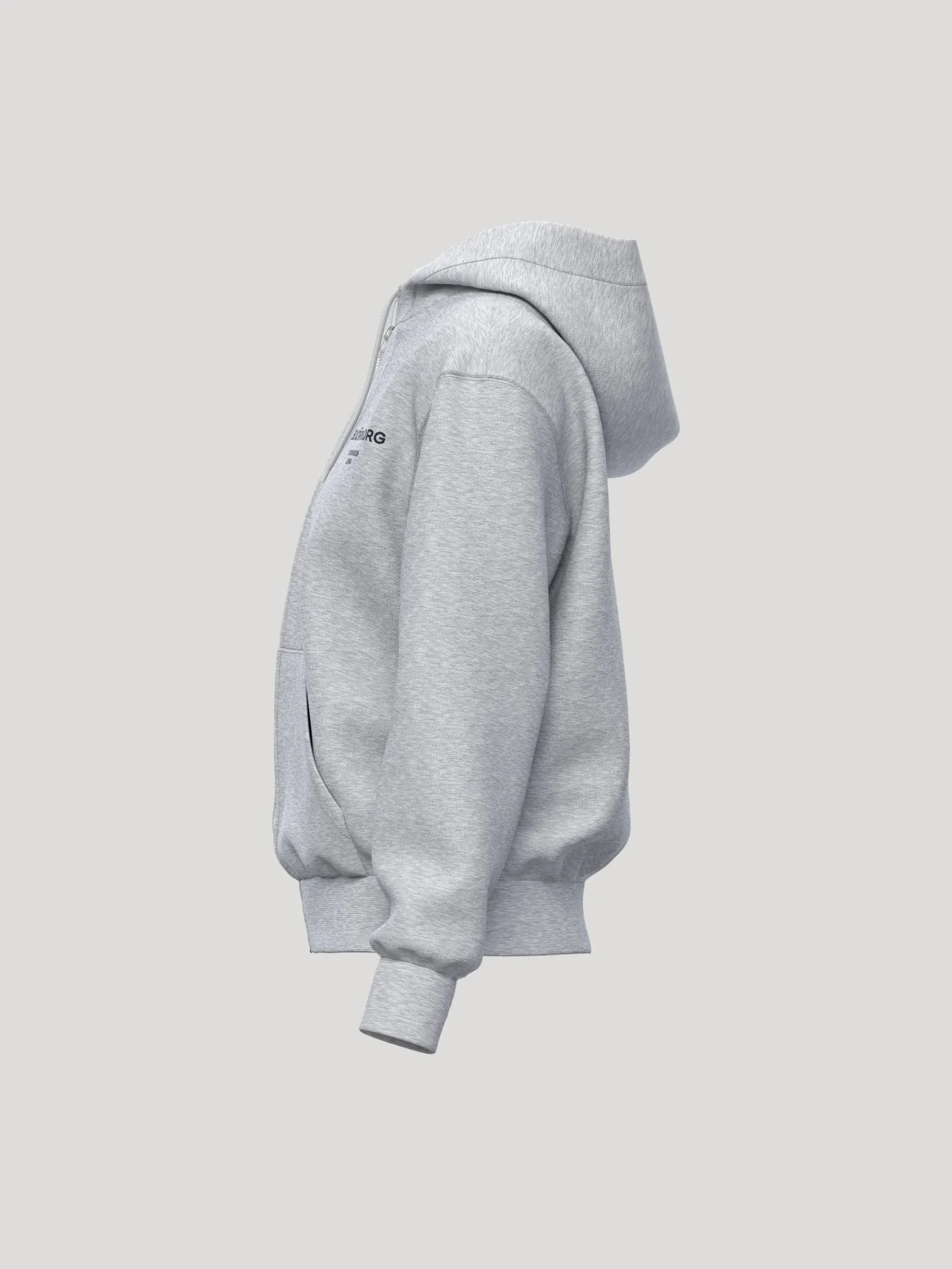 Björn Borg Hoodies|Vardag & Loungewear * Borg Eentia 1 Zip Hoodie Gråmelerad