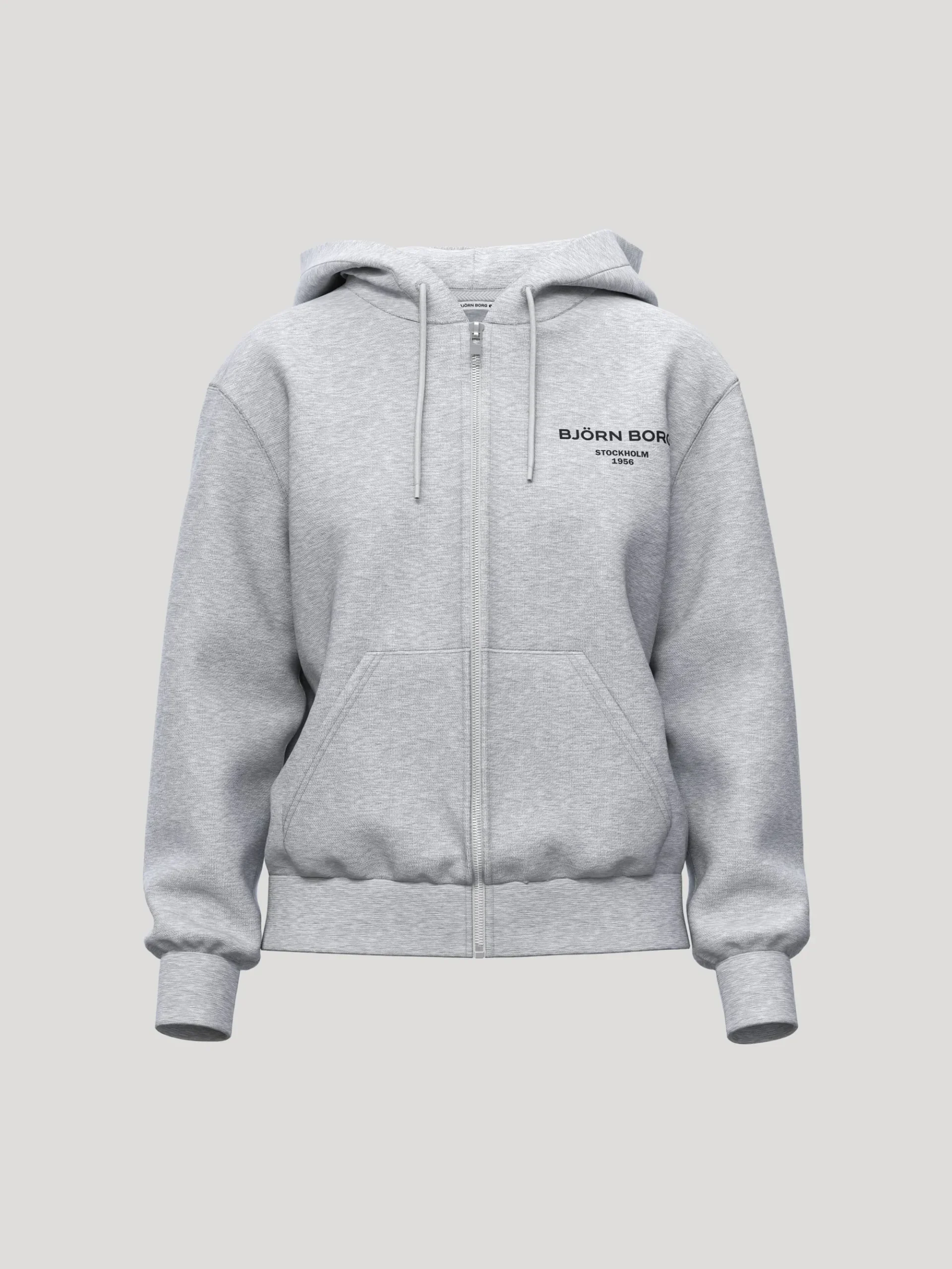 Björn Borg Hoodies|Vardag & Loungewear * Borg Eentia 1 Zip Hoodie Gråmelerad