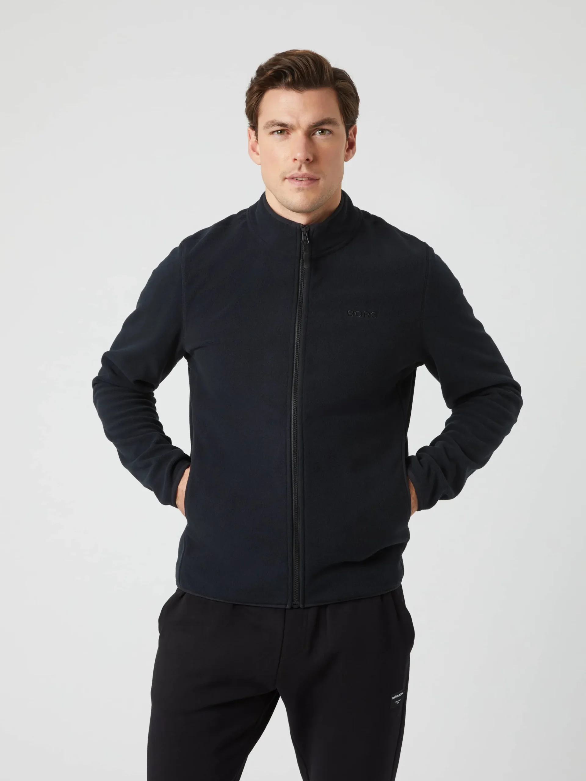 Björn Borg Jackor|Vardag & Loungewear * Borg Fu Zip Feece Black Beauty