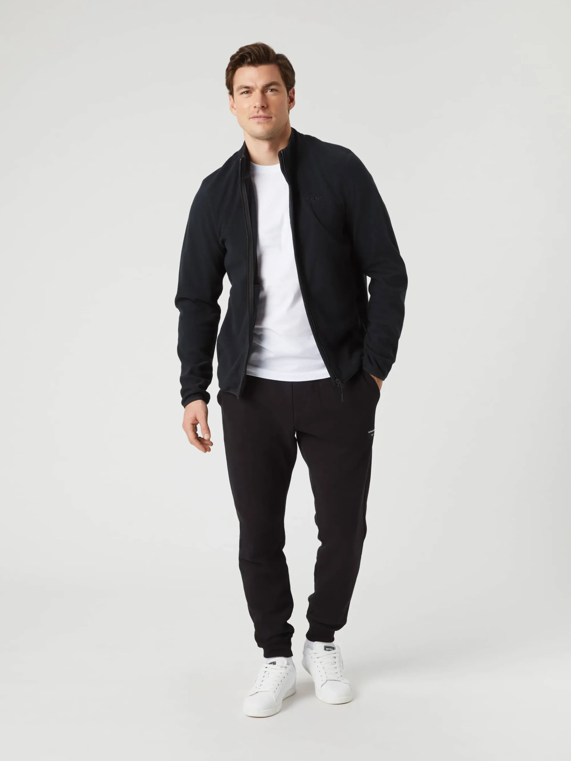 Björn Borg Jackor|Vardag & Loungewear * Borg Fu Zip Feece Black Beauty