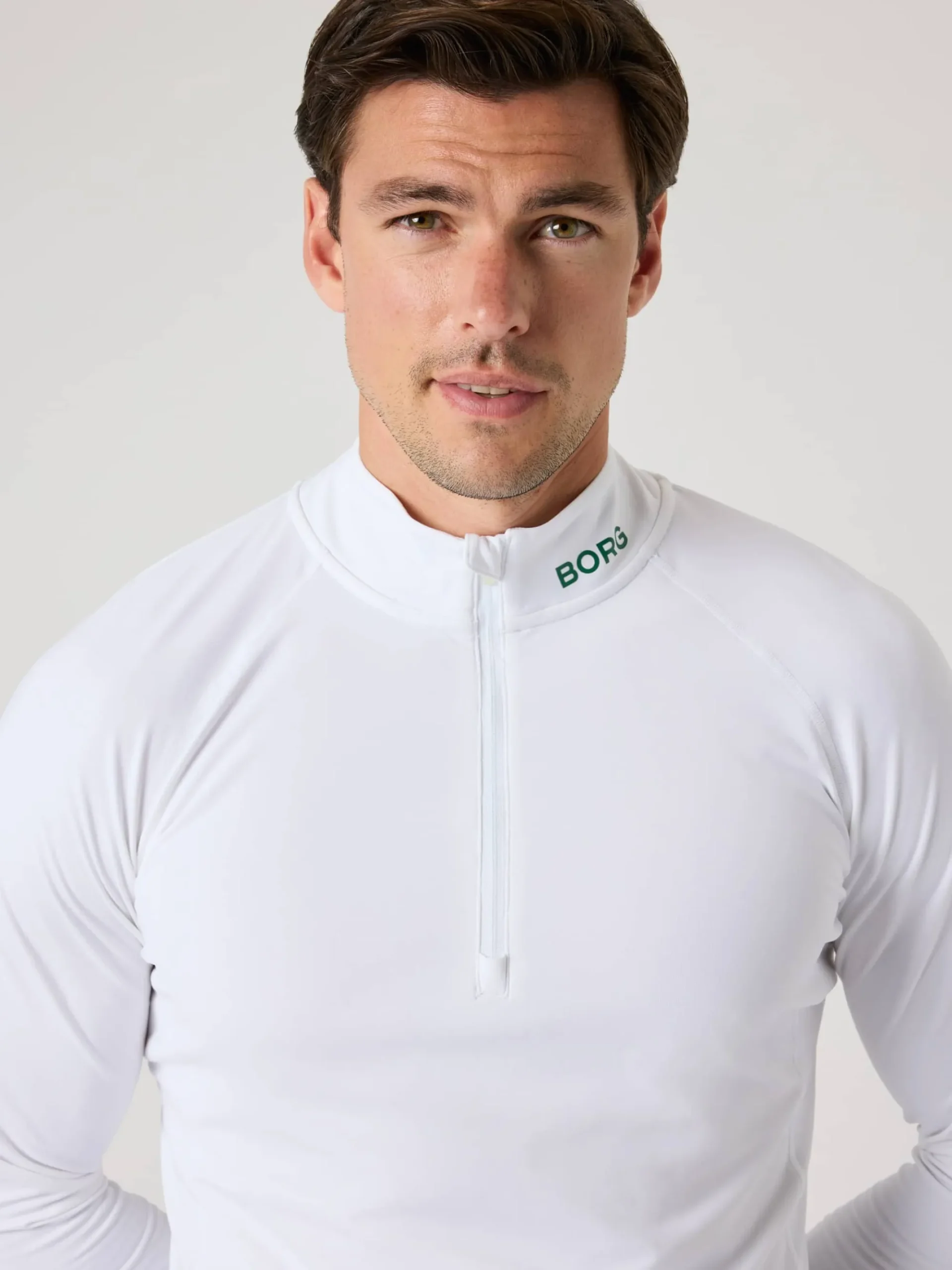Björn Borg Tröjor|Golf * Borg Gof idayer Haf Zip Brilliant White