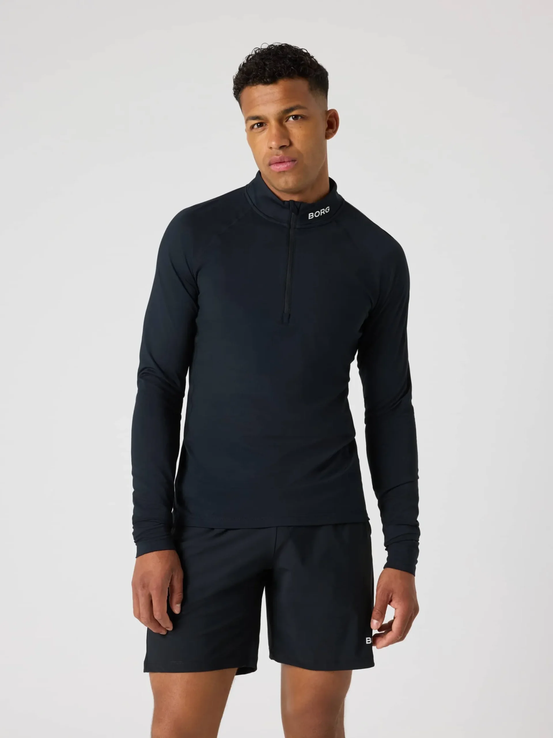 Björn Borg Tröjor|Golf * Borg Gof idayer Haf Zip Black Beauty