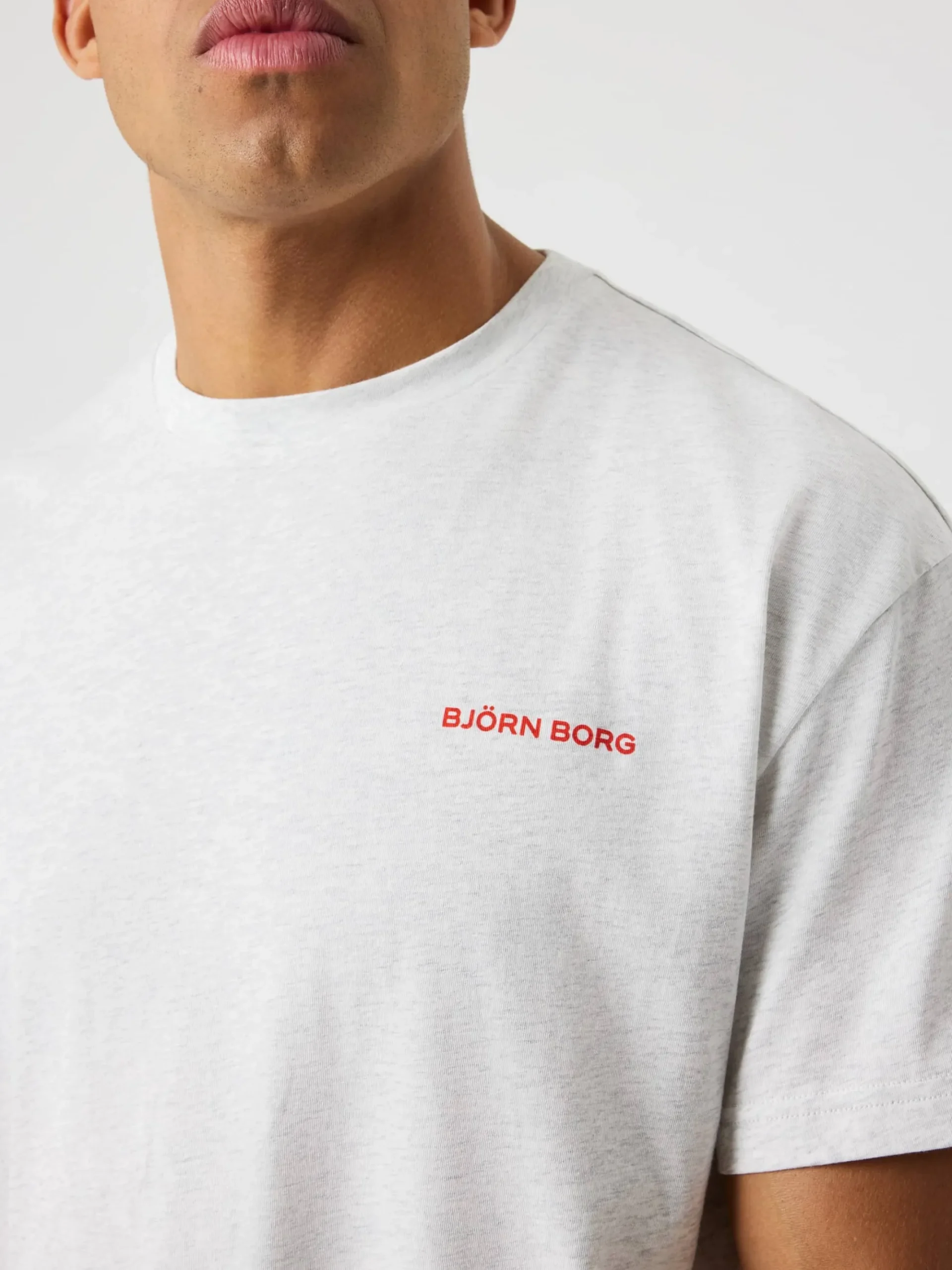 Björn Borg T-Shirts|Gym & Träning * Borg Gy Overized T-hirt Ultra Light Grey Melange