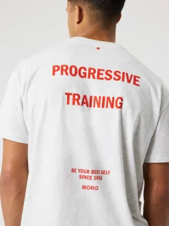 Björn Borg T-Shirts|Gym & Träning * Borg Gy Overized T-hirt Ultra Light Grey Melange