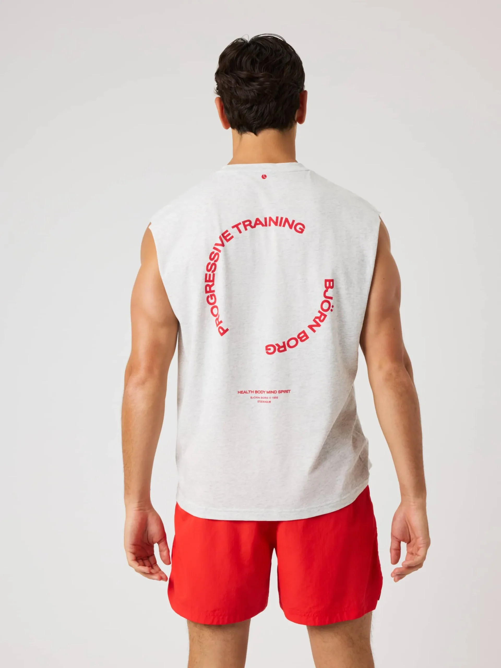 Björn Borg Tank Tops|Gym & Träning * Borg Gy eevee T-hirt Ultra Light Grey Melange