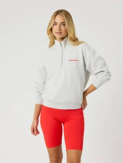 Björn Borg Tröjor|Gym & Träning * Borg Hafzip weathirt Ultra Light Grey Melange