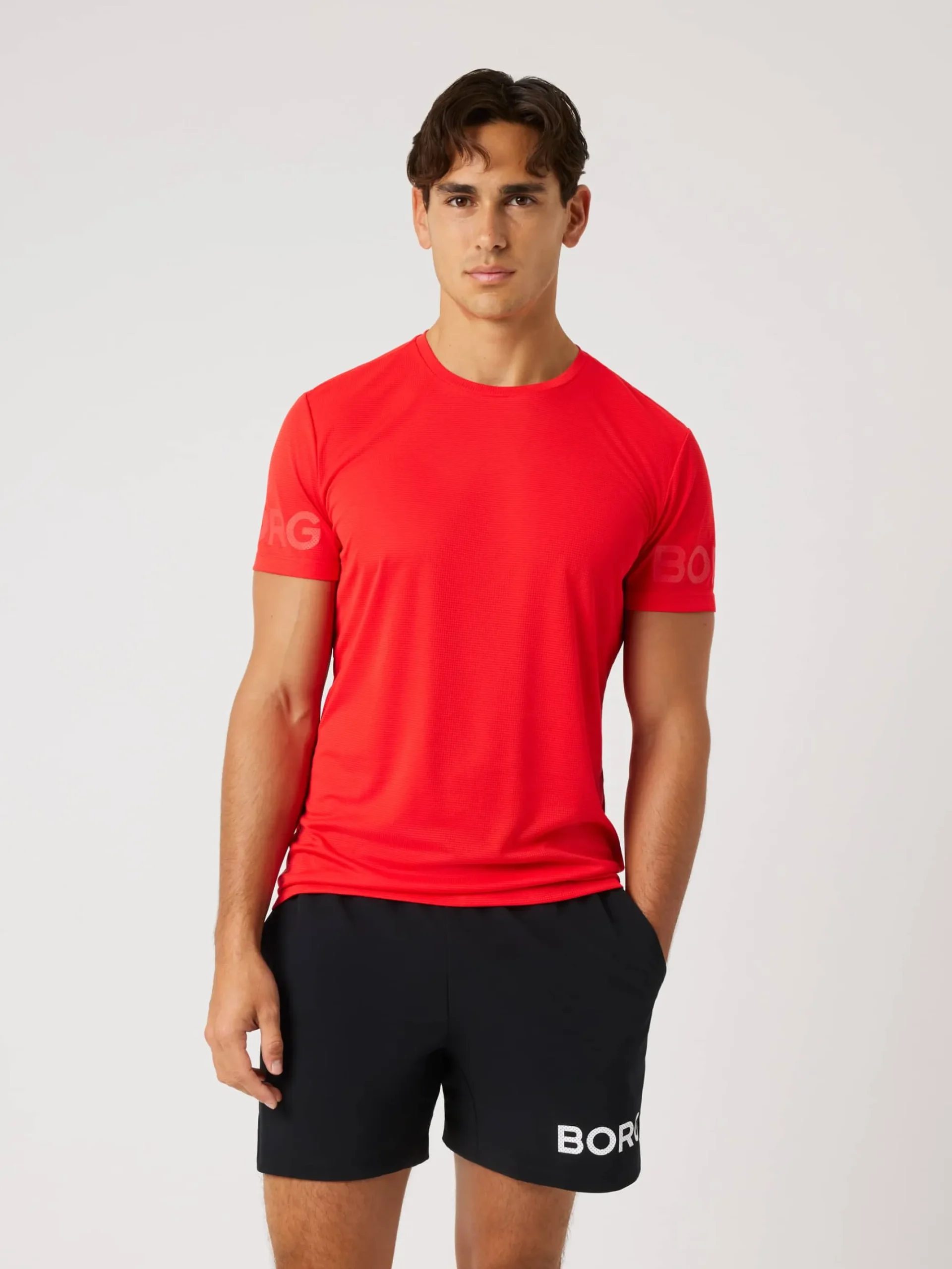 Björn Borg T-Shirts|Gym & Träning * Borg ight T-hirt Flame Scarlet