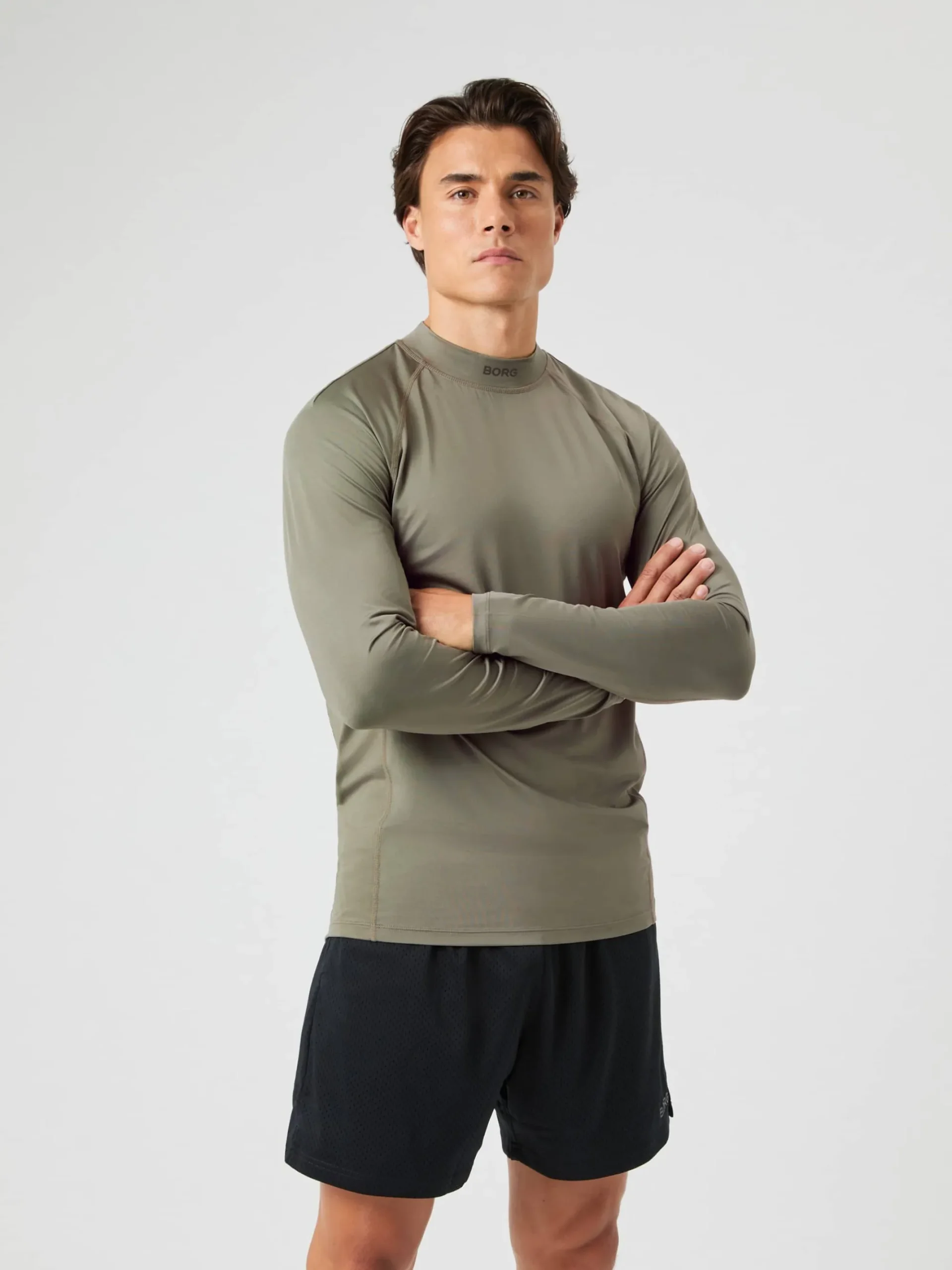 Björn Borg T-Shirts * Borg ock Neck T-hirt Dusty Olive