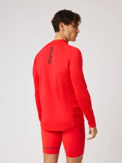 Björn Borg T-Shirts|Gym & Träning * Borg ock Neck T-hirt Flame Scarlet