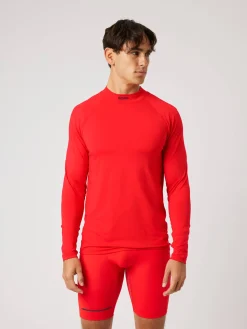 Björn Borg T-Shirts|Gym & Träning * Borg ock Neck T-hirt Flame Scarlet