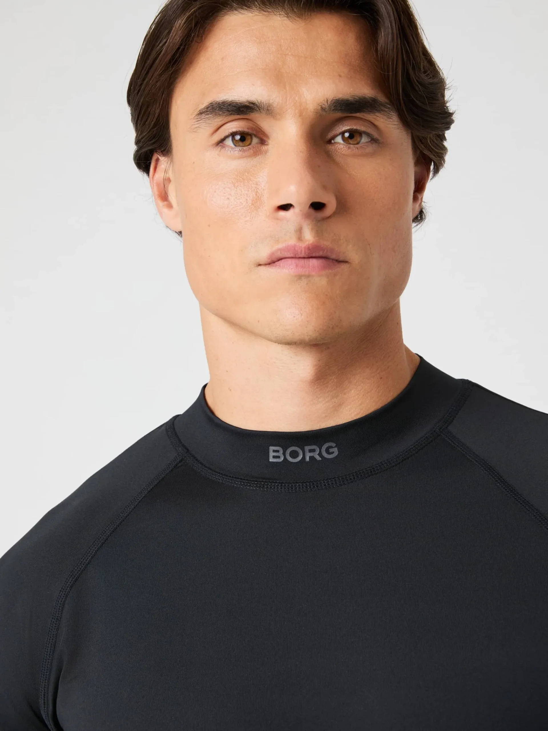 Björn Borg T-Shirts|Gym & Träning * Borg ock Neck T-hirt Black Beauty