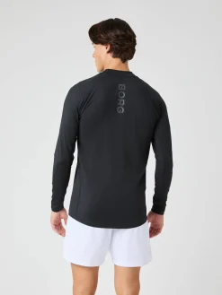 Björn Borg T-Shirts|Gym & Träning * Borg ock Neck T-hirt Black Beauty