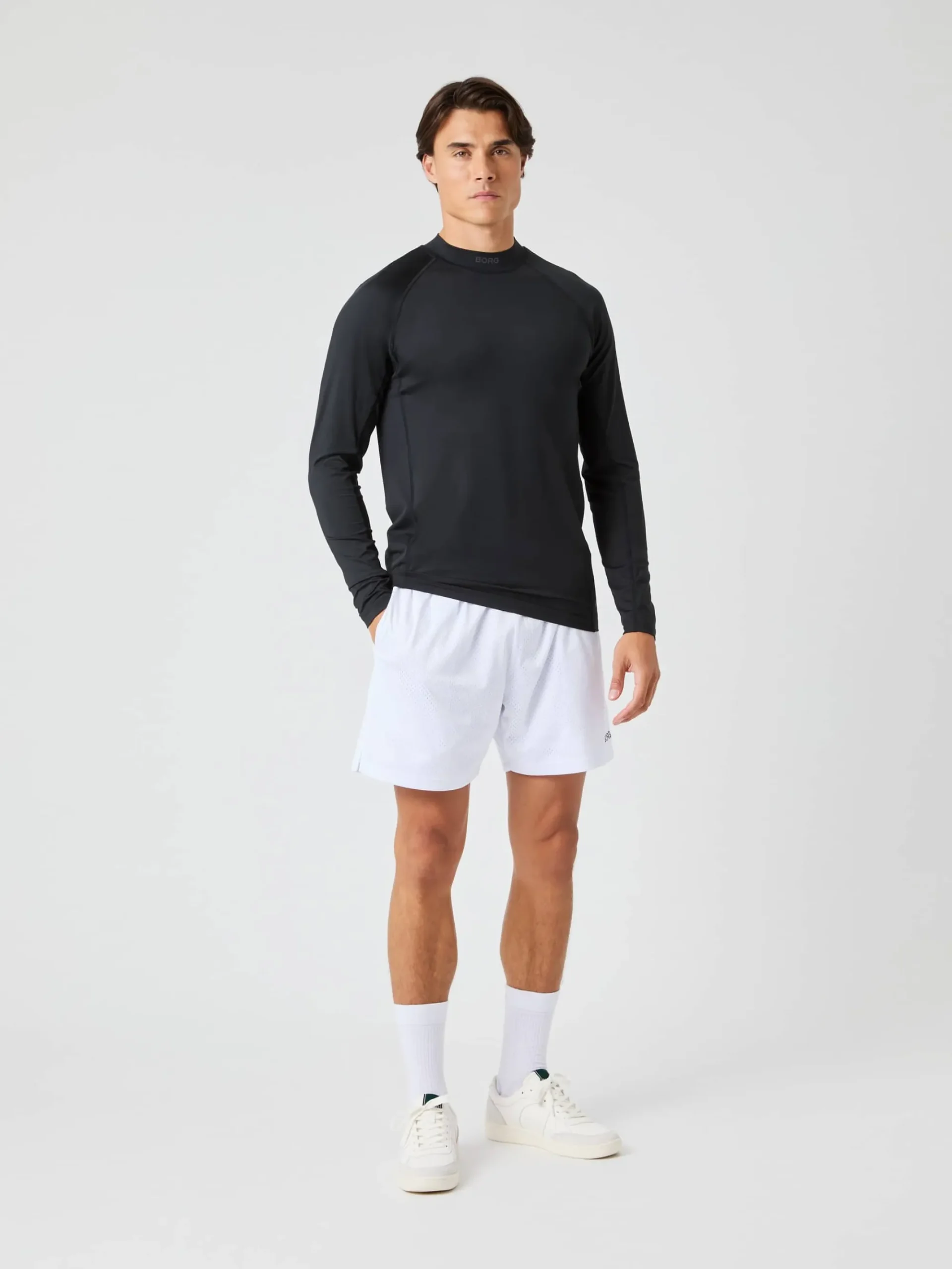 Björn Borg T-Shirts|Gym & Träning * Borg ock Neck T-hirt Black Beauty