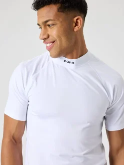 Björn Borg T-Shirts|Tennis & Padel * Borg ock Neck T-hirt Brilliant White