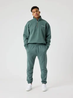 Björn Borg Gym & Träning|Tröjor * Borg Overized Haf-Zip Balsam Green
