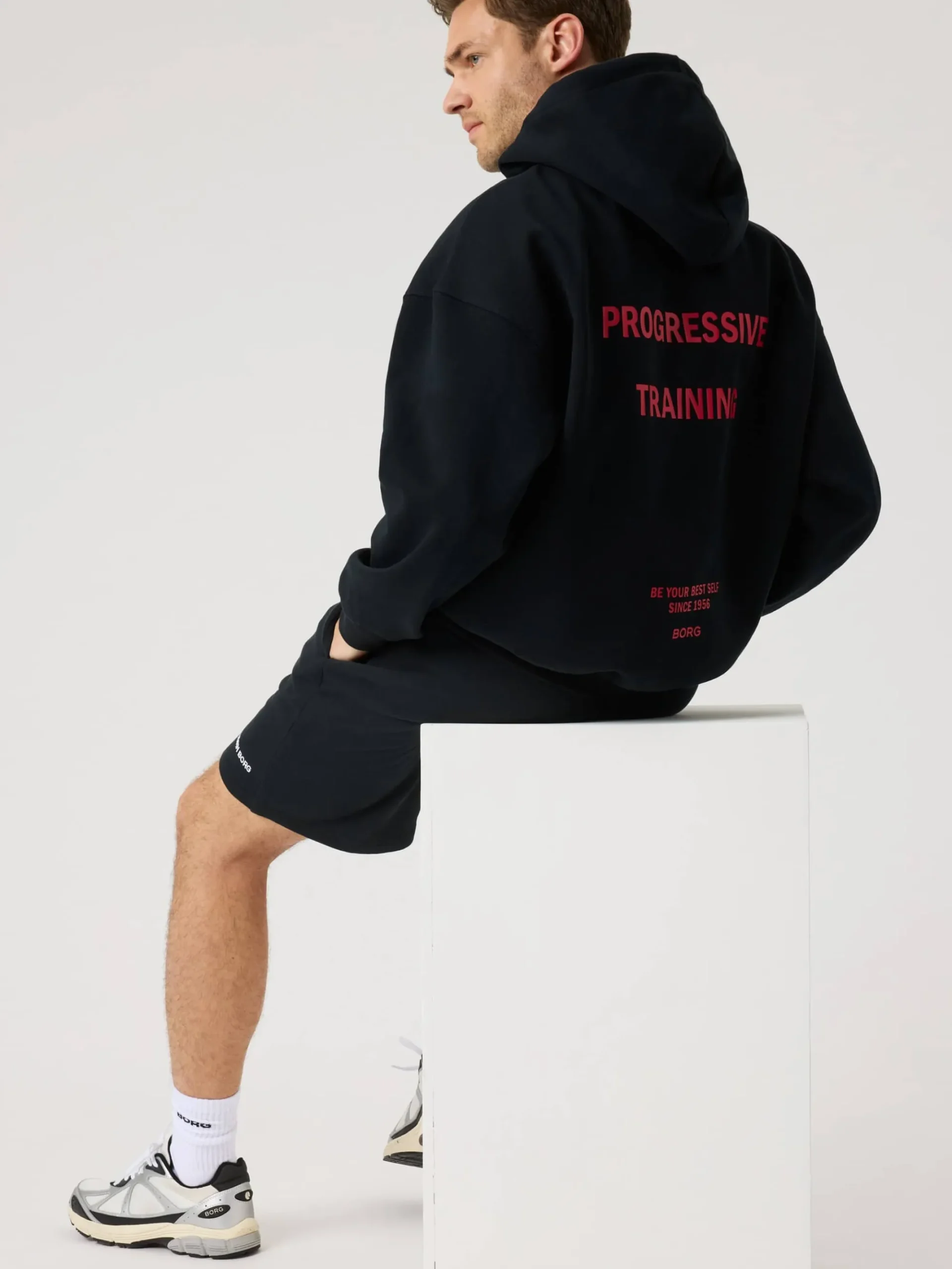 Björn Borg Gym & Träning|Hoodies * Borg Overized Hoodie Black Beauty