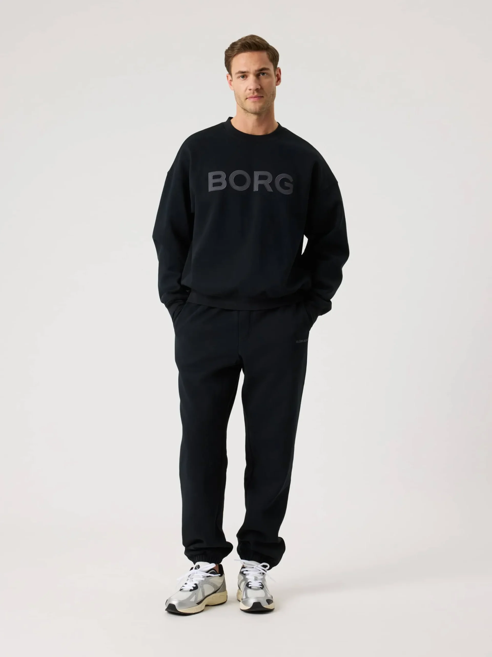 Björn Borg Gym & Träning|Tröjor * Borg Overized ogo weathirt Black Beauty