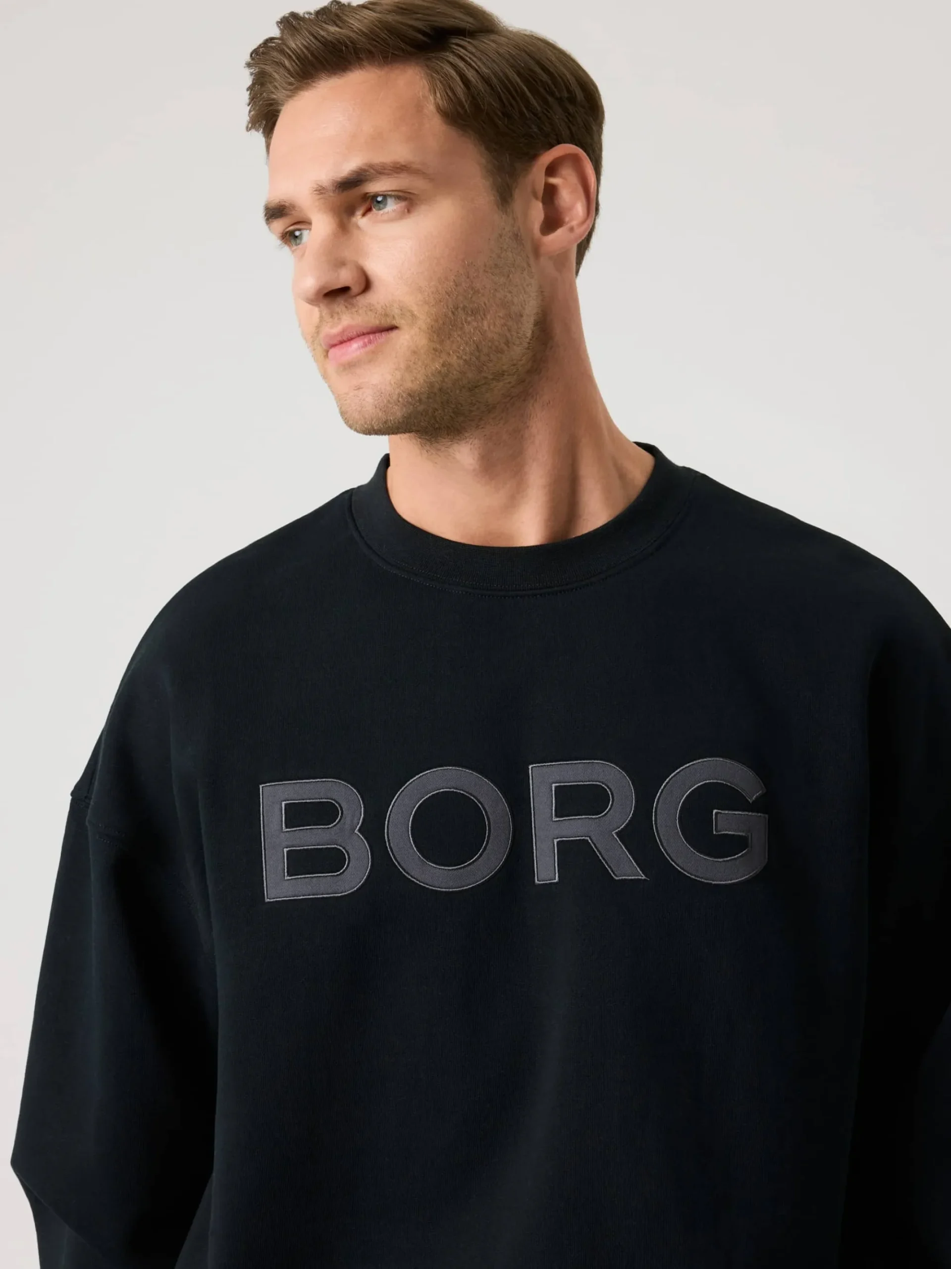 Björn Borg Gym & Träning|Tröjor * Borg Overized ogo weathirt Black Beauty