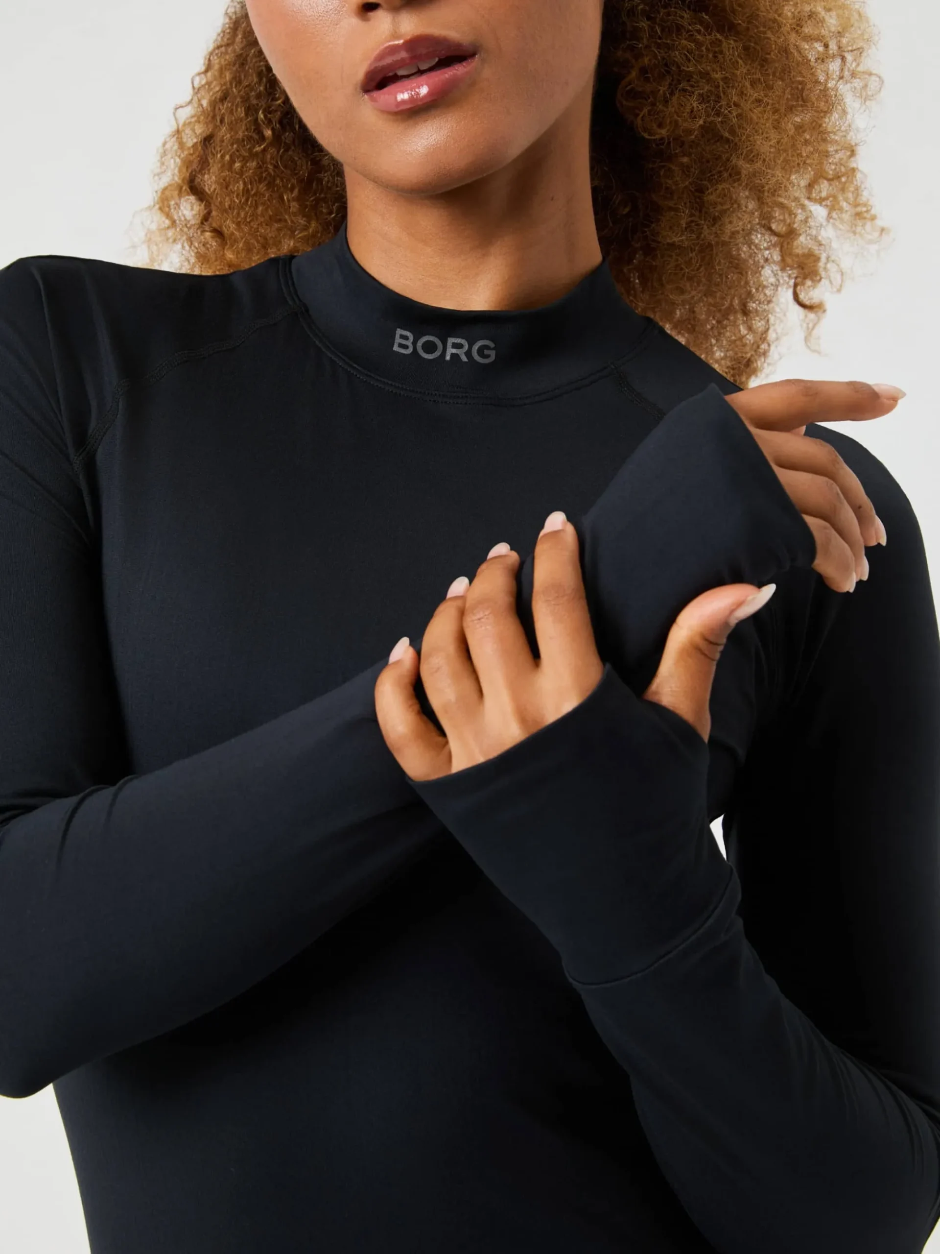 Björn Borg Löpning|Tröjor * Borg Perforance Bruhed ockneck Black Beauty