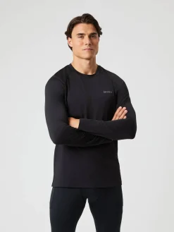 Björn Borg T-Shirts * Borg Perforance ong eeve Bruhed T-hirt Black Beauty