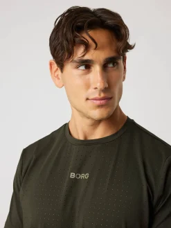 Björn Borg T-Shirts|Gym & Träning * Borg Perforance Perforated T-hirt Rosin