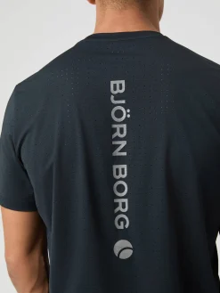 Björn Borg T-Shirts|Gym & Träning * Borg Perforance Perforated T-hirt Black Beauty