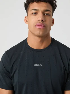 Björn Borg T-Shirts|Gym & Träning * Borg Perforance Perforated T-hirt Black Beauty
