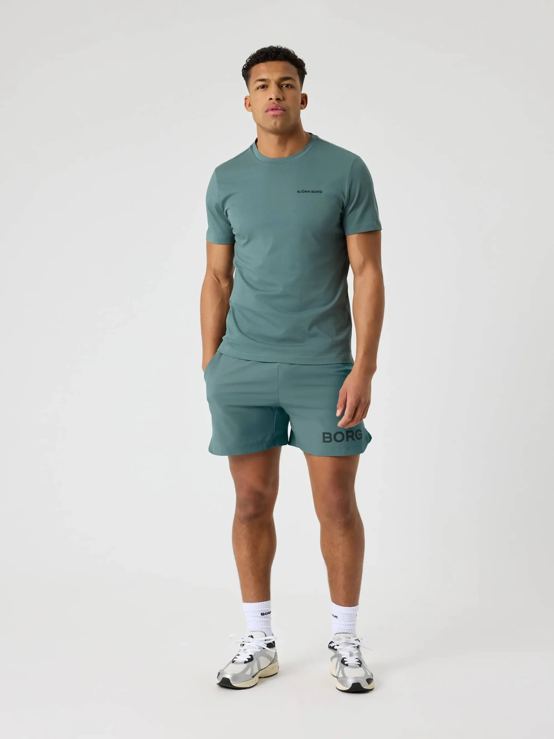 Björn Borg T-Shirts|Gym & Träning * Borg port T-hirt Balsam Green