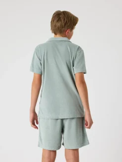Björn Borg T-Shirts|Badbyxor * Borg Toweling Pool Shirt Slate Gray