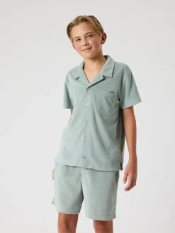 Björn Borg T-Shirts|Badbyxor * Borg Toweling Pool Shirt Slate Gray