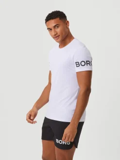 Björn Borg T-Shirts|Gym & Träning * Borg T-hirt Vit Svart Logga
