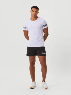 Björn Borg T-Shirts|Gym & Träning * Borg T-hirt Vit Svart Logga