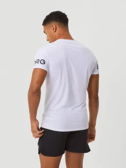 Björn Borg T-Shirts|Gym & Träning * Borg T-hirt Vit Svart Logga