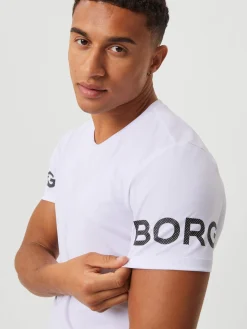 Björn Borg T-Shirts|Gym & Träning * Borg T-hirt Vit Svart Logga