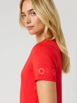 Björn Borg T-Shirts|Löpning * Borg T-hirt Flame Scarlet