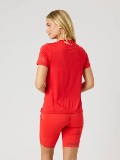Björn Borg T-Shirts|Löpning * Borg T-hirt Flame Scarlet