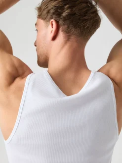 Björn Borg Tank Tops|Vardag & Loungewear * Centre Ribbed Tank Brilliant White