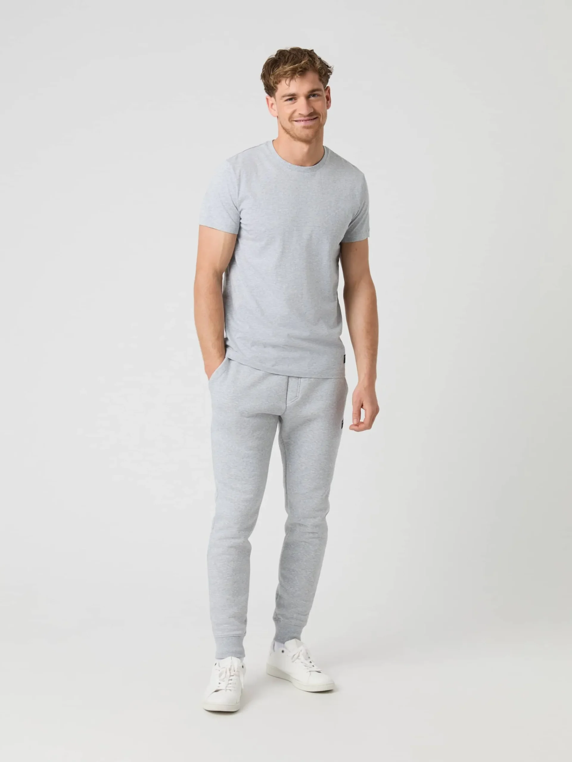 Björn Borg Vardag & Loungewear|Byxor * Centre Tapered weatpant Gråmelerad