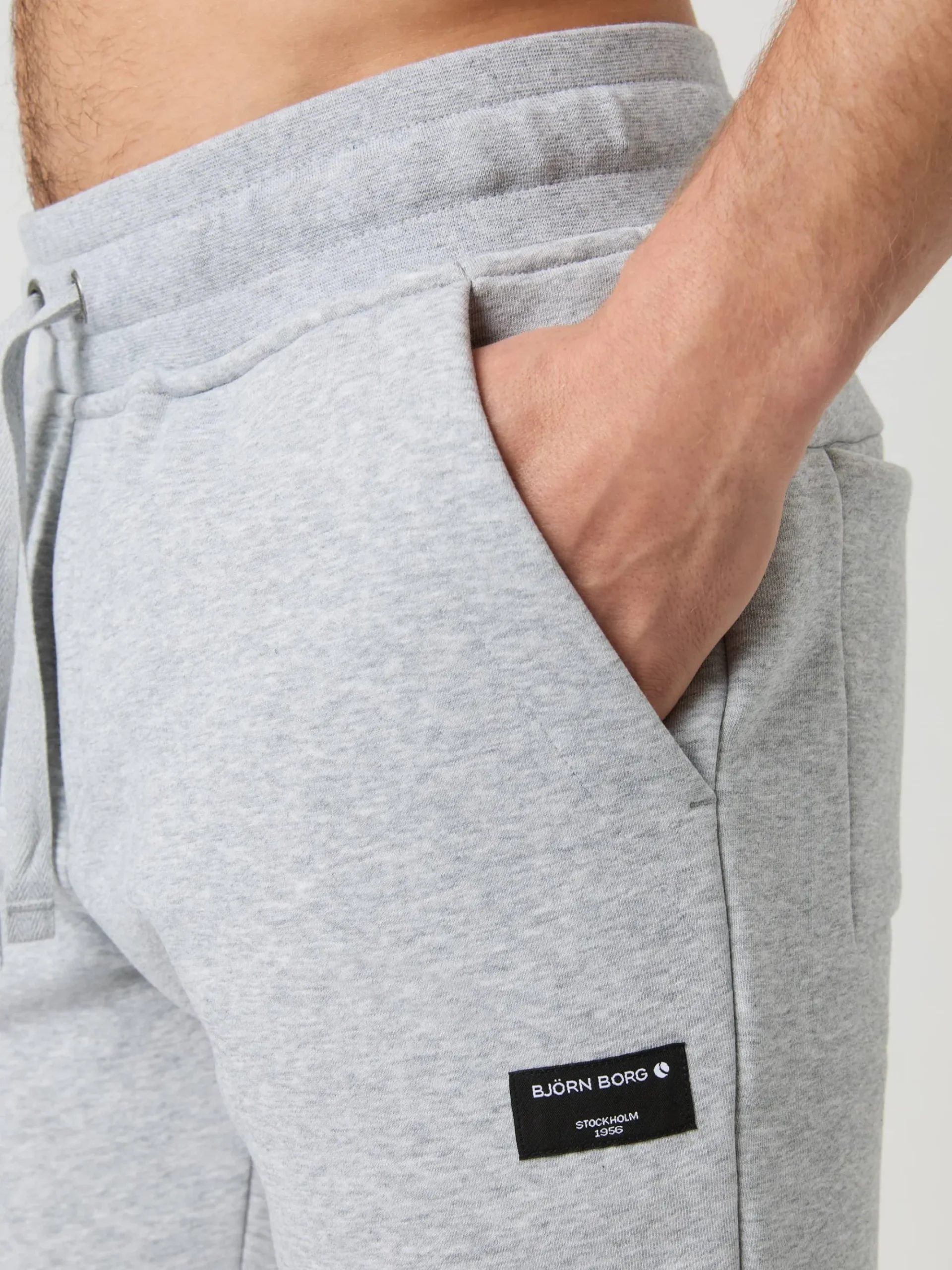 Björn Borg Vardag & Loungewear|Byxor * Centre Tapered weatpant Gråmelerad