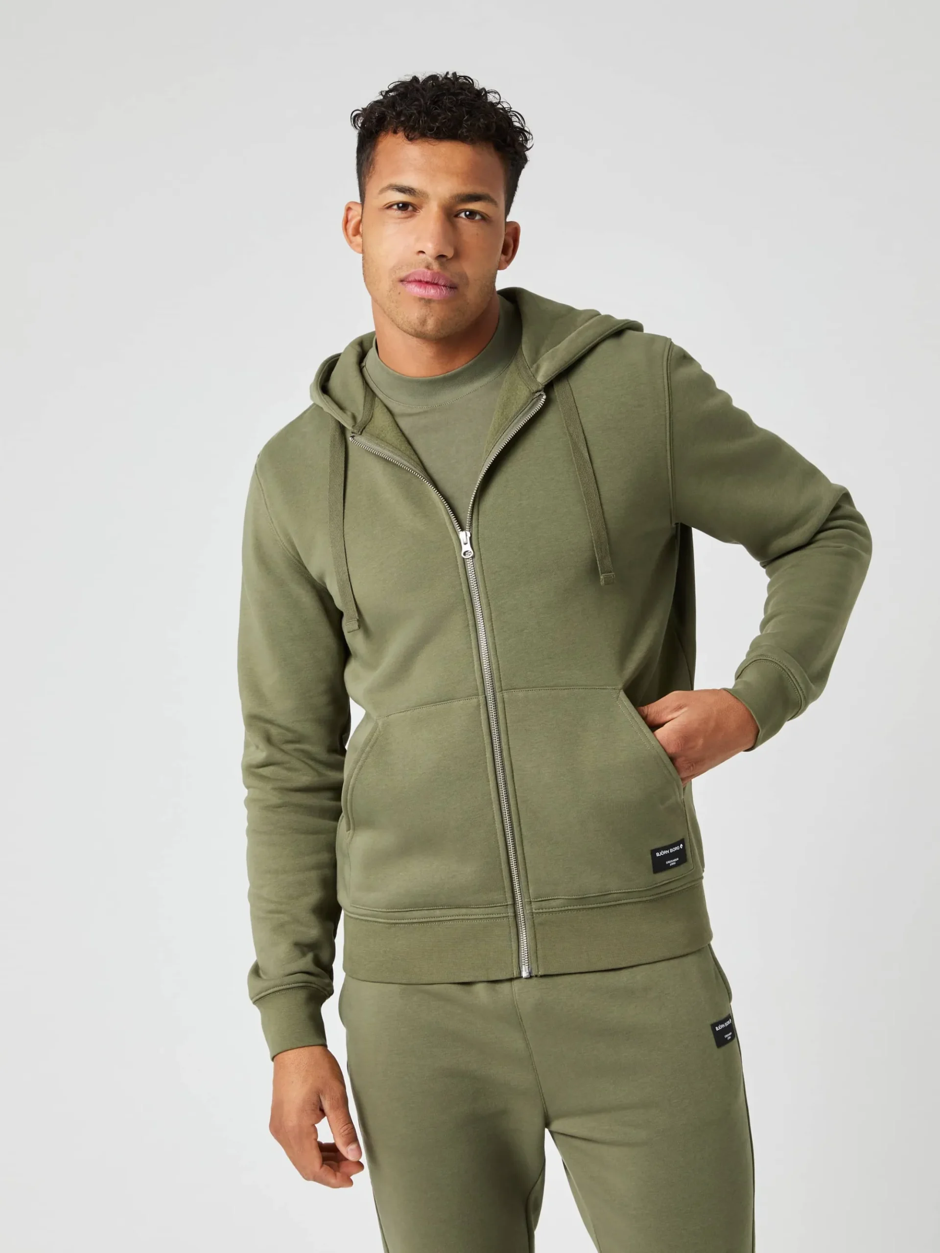 Björn Borg Hoodies * Centre Zip Hoodie Dusty Olive