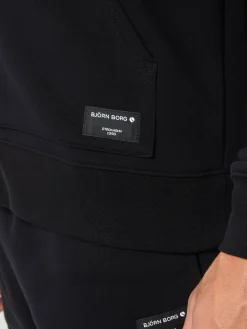 Björn Borg Hoodies|Vardag & Loungewear * Centre Zip Hoodie Black Beauty