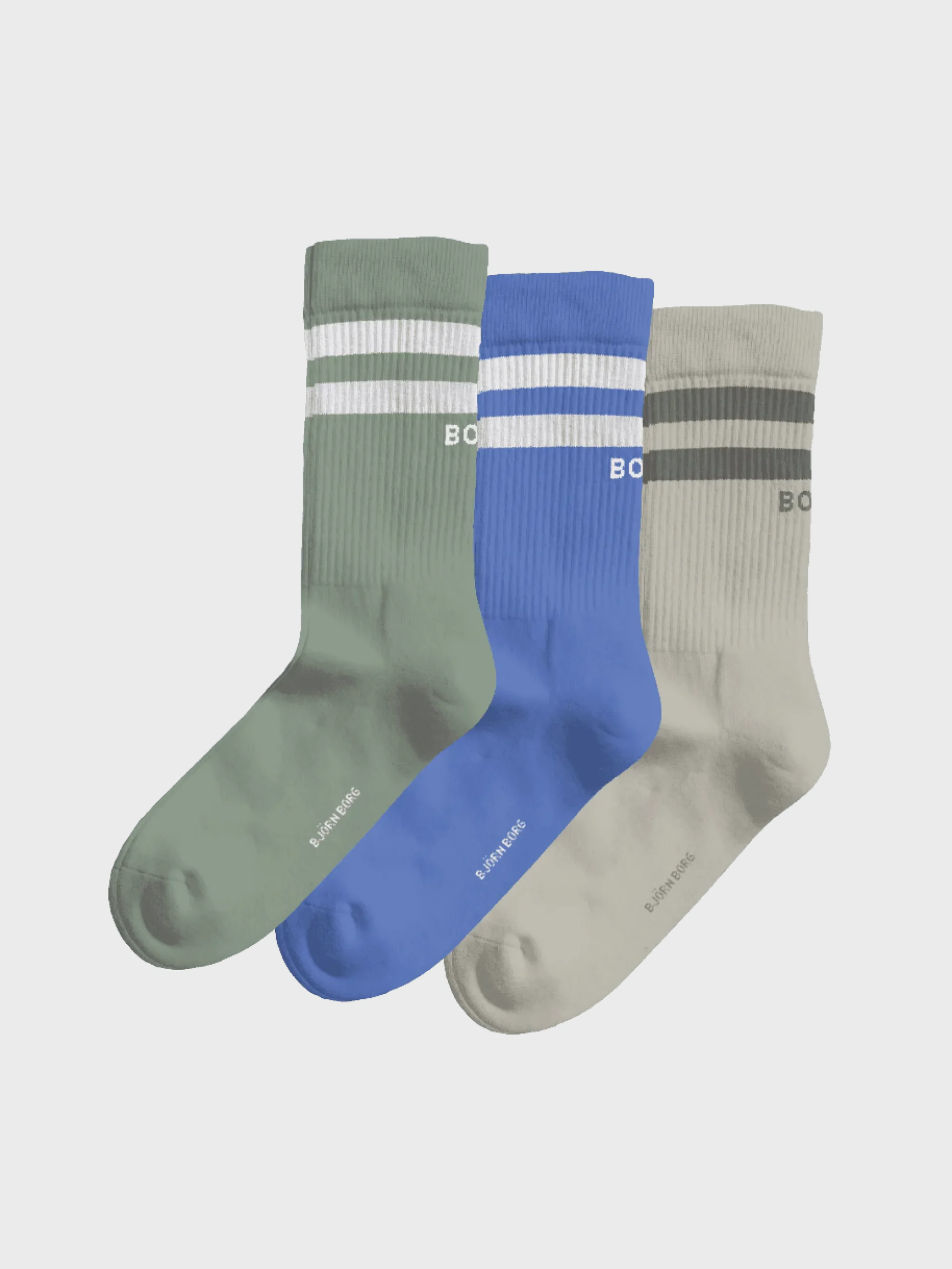 Björn Borg Strumpor|Strumpor * Core Crew Socks 3-pack Vit, Blå, Grön