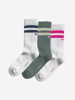 Björn Borg Strumpor|Strumpor * Core Crew Socks 3-pack Vit, Grön