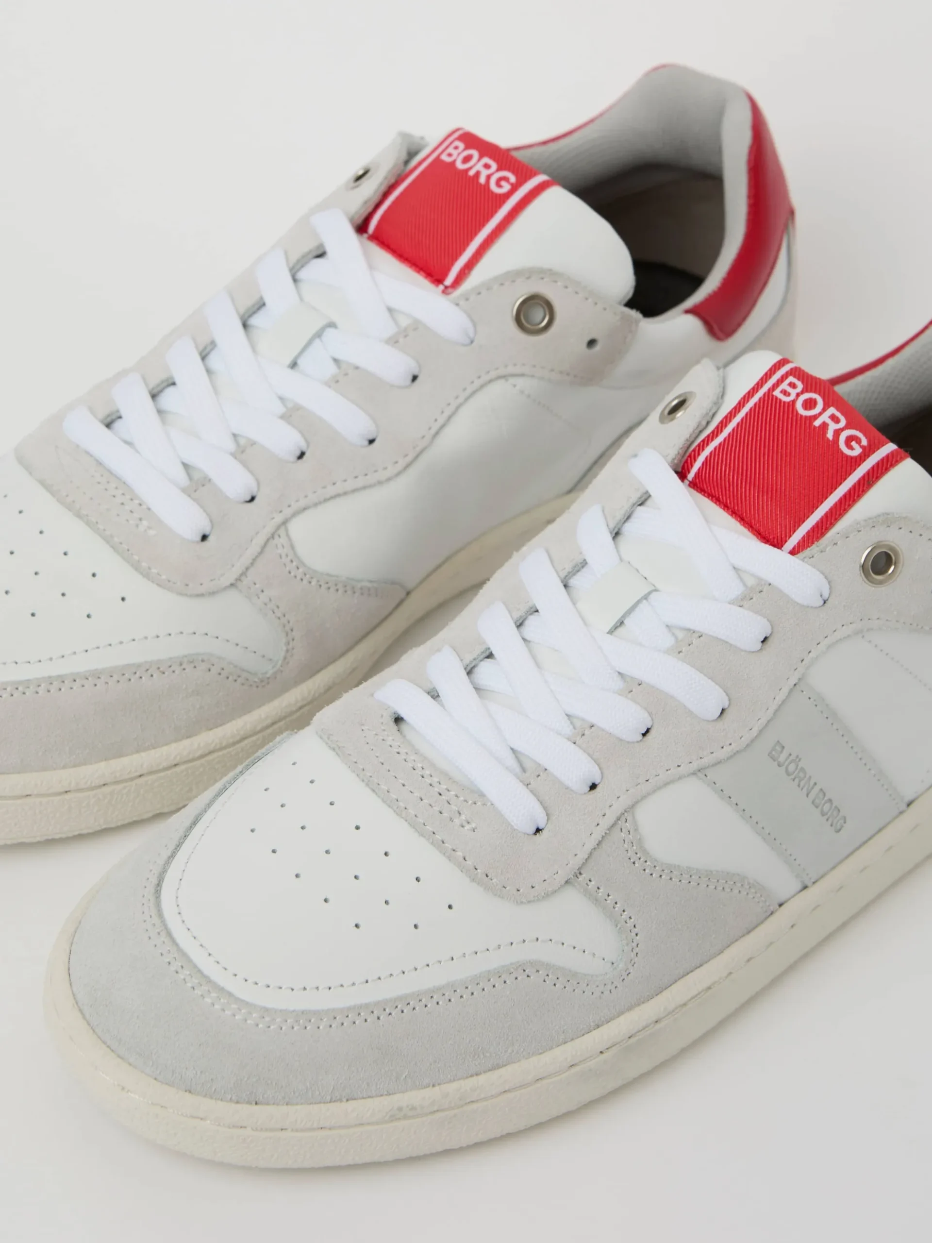 Björn Borg Sneakers|Tennis & Padel * Men's Legacy Leather Sneakers White / Red
